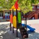 Estación juego modular sol prebasica escolar primera infancia ciclo Plaza Mono Dos Toboganes Curvo y Simple Primera Infancia