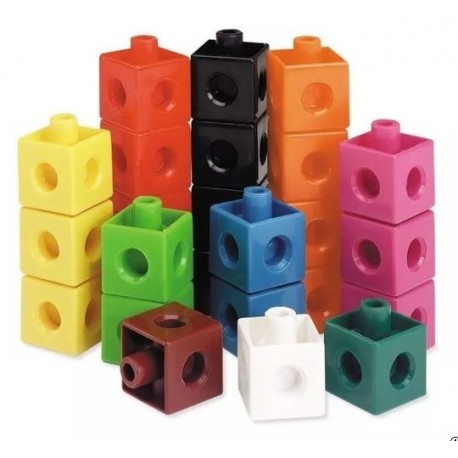 Cubos Conectables 2 Cm 100 Pz 10 Colores