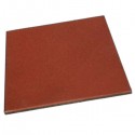 Piso Palmeta Pastelon Caucho Reciclado 25mm - Color Rojo