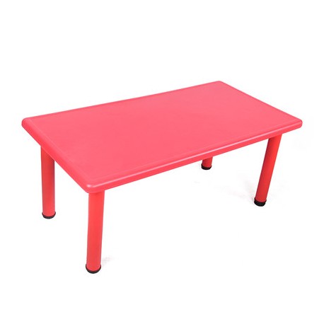 mesa rectangular roja niño jardín