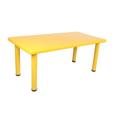 mesa rectangular amarillo niño jardín