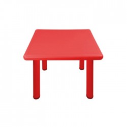 Mesa cuadrada roja