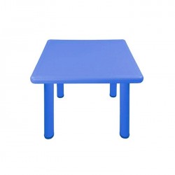 Mesa cuadrada azul