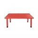 Mesa rectangular roja