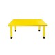 Mesa rectangular amarilla