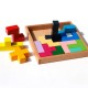 Juguete Cubo 3d Puzzle Madera Didáctico Rompecabezas Xk-71