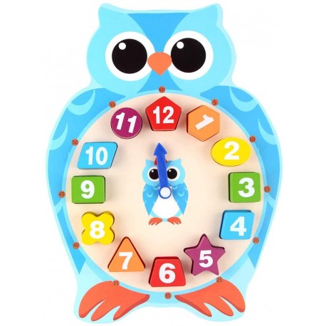 Reloj Didactico Madera Montessori Aprender Hora Animal Xk-43