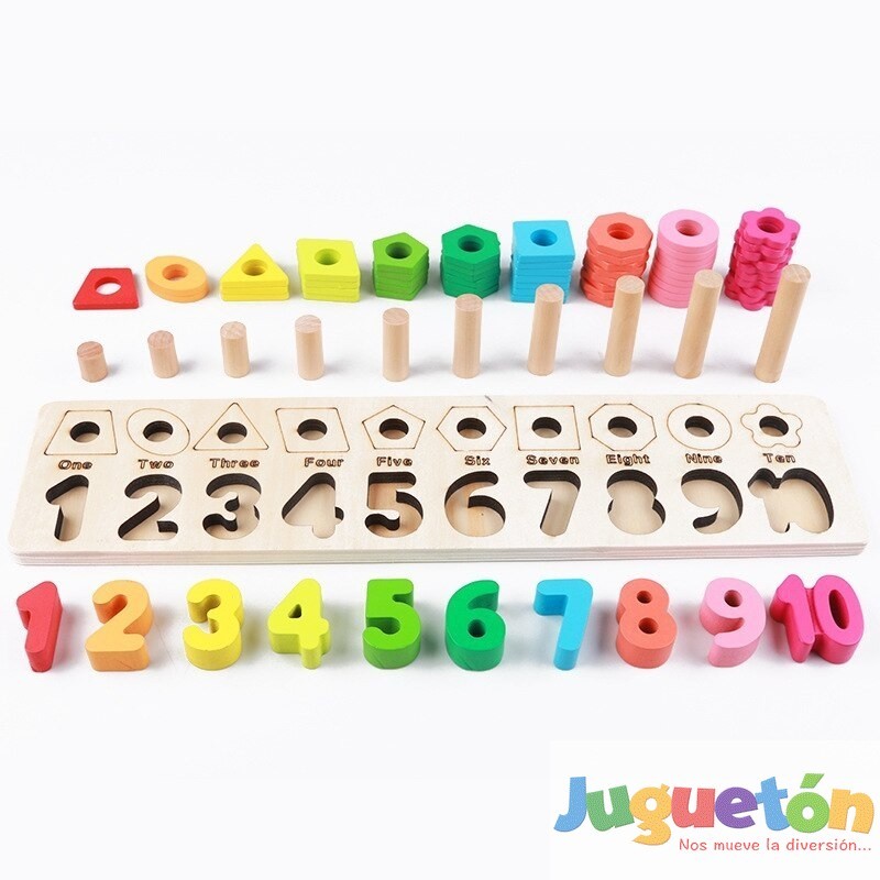 Juguetes de madera Montessori para niño y niña de 3 años, juegos