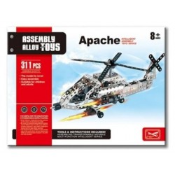 Kit Lego Mecano Helicóptero Apache Militar Armar Metal 311pc