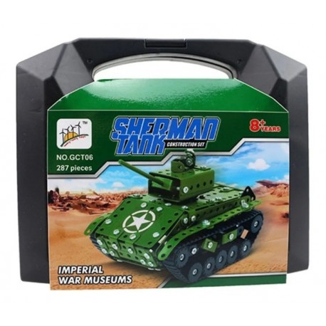 Kit Lego Mecano Tanque Sherman Militar Construir Metal 287pc