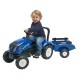 Tractor de Pedales New Holland con Remolque Farmer Azul